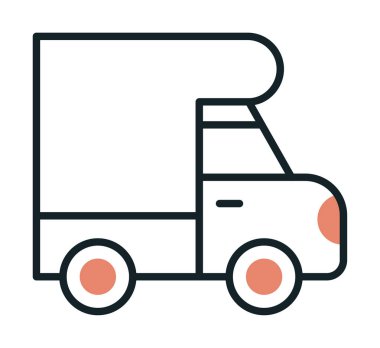 Van düz vektör simgesi