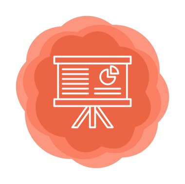 Beyaz arkaplan üzerinde sunum vektörü illüstrasyonunu çalıştır