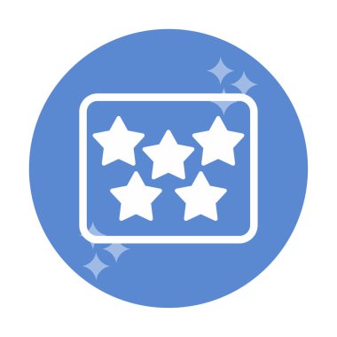 Beş Yıldız derecelendirme konsepti vektör çizimi