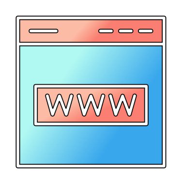 Basit web sitesi arayüzü simgesi, vektör illüstrasyonu