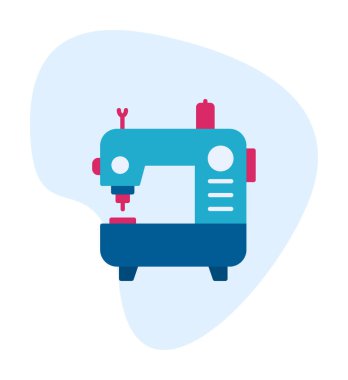 Dikiş makinesi ağ simgesi vektör çizimi