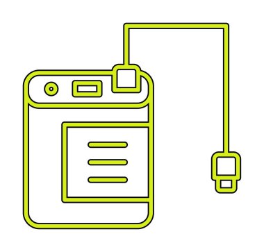 harici sabit disk simgesi, vektör illüstrasyonu basit tasarım