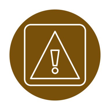 Dikkat İşareti simgesi vektör illüstrasyonu