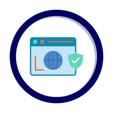 tarayıcı web simgesi, vektör illüstrasyonu 