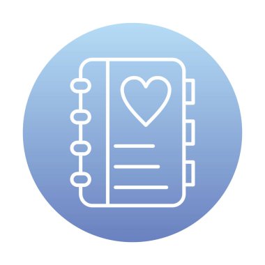 not defteri simgesi soyut arkaplan vektöründe izole edildi