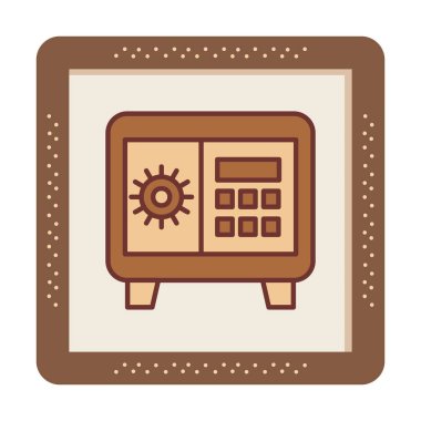 Güvenli kutu vektör çizimi tasarımı