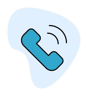 telefon arama simgesi, vektör illüstrasyonu basit tasarım