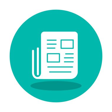 Haber kağıdı simgesi, vektör illüstrasyonu basit tasarım