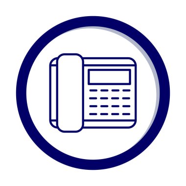 Basit Telefon Simgesi, vektör illüstrasyonu