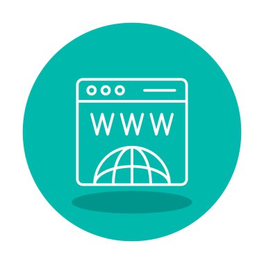 Basit web sitesi arayüzü simgesi, vektör illüstrasyonu