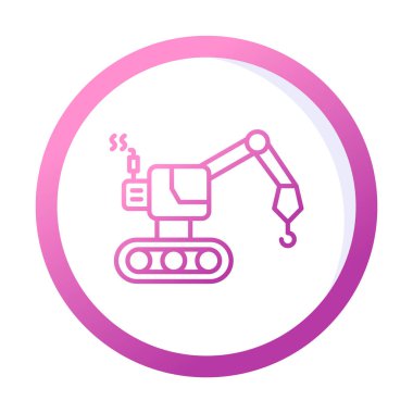 Yapı vinç simgesi, vektör illüstrasyon tasarımı