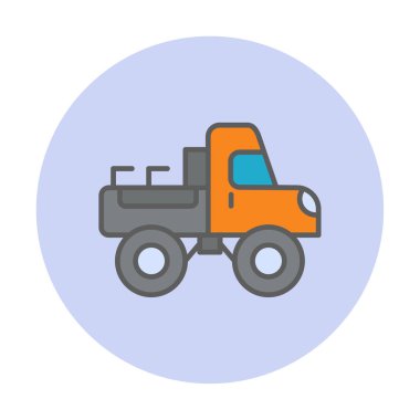 Canavar kamyon simgesi vektör illüstrasyonu