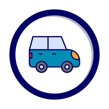 Araba düz simgesi. Vektör çizim 