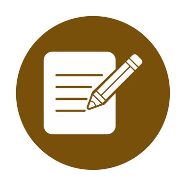 Kağıt Düzenleme. Web simgesi basit illüstrasyon