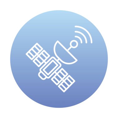 Uydu Simgesi, vektör illüstrasyonu