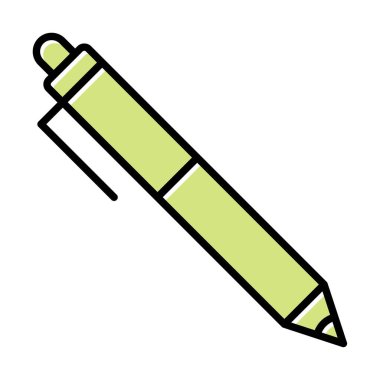 Kalem düz simgesi. Vektör çizim