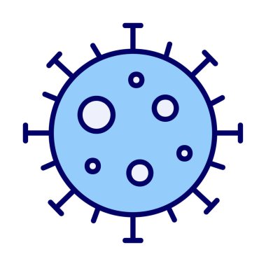 Basit korona virüsü pandemik ikon çizimi