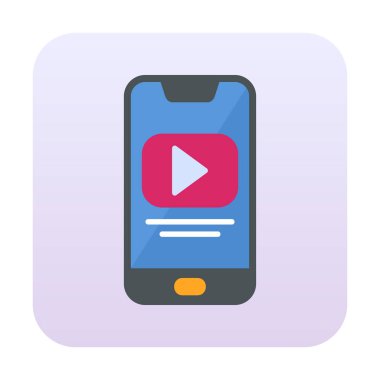 Video simge vektör çizim oynamak