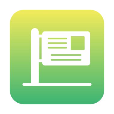 Reklam panosu. Web simgesi basit illüstrasyon