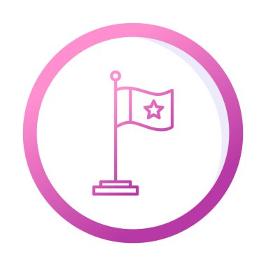 bayrak simgesi, vektör illüstrasyonu basit tasarım