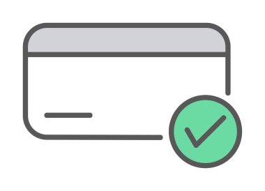 Kredi kartı ikonu vektör illüstrasyonu