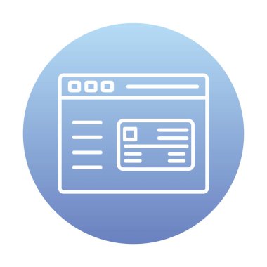 Basit Web Ödeme simgesi, vektör illüstrasyonu