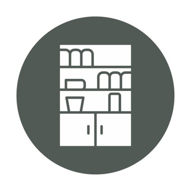 Dolap simgesi, vektör illüstrasyonu basit tasarım