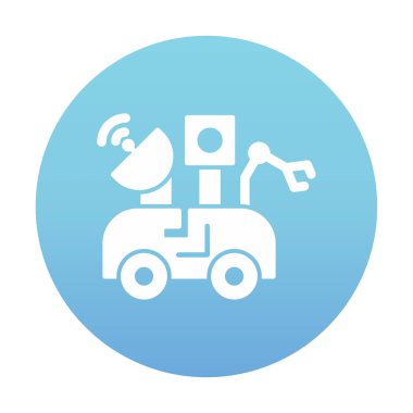  uzay aracı simgesi, vektör illüstrasyonu basit tasarım