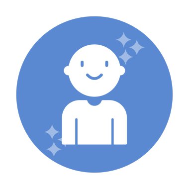 bebek oğlan simgesi, vektör illüstrasyonu