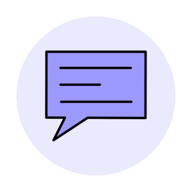 konuşma balonu mesaj simgesi vektör çizim tasarım