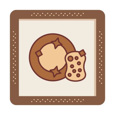 Tabak Süngeri web simgesi, vektör illüstrasyonu