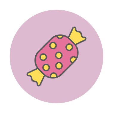 Şeker Web ikonu vektör illüstrasyonu