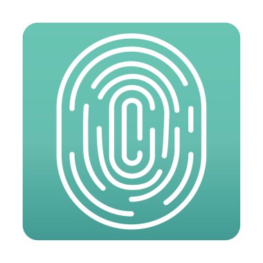 Parmak izi web simgesi vektör illüstrasyonu