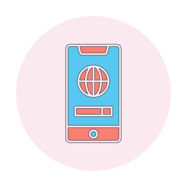 Akıllı telefon simgesi. özet vektör illüstrasyonu 