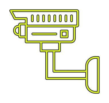 Basit bir CCTV kamera simgesi, vektör illüstrasyonu