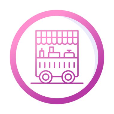 Yemek arabası simgesinin vektör illüstrasyonu 