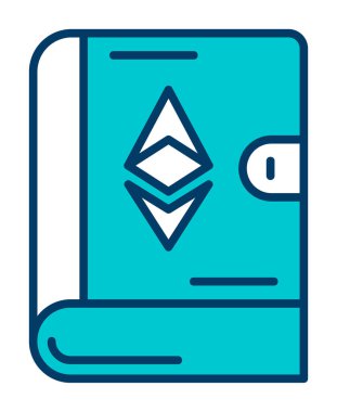 Kitap simgesi, vektör illüstrasyonunda ruhani işaret