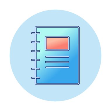 notepad simgesi, vektör illüstrasyonu basit tasarım