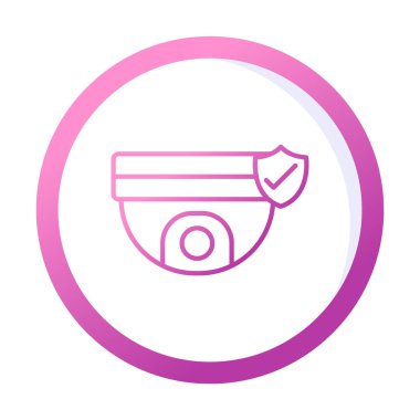 CCTV kamerası. Web simgesi basit illüstrasyon