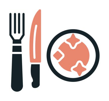 Çatal bıçak ağı simgesi, vektör illüstrasyonu