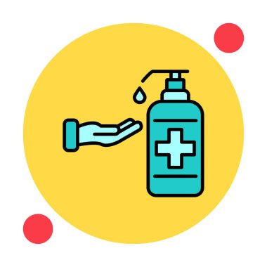 Basit El Yıkama simgesi, vektör illüstrasyonu