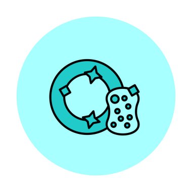 Tabak Süngeri web simgesi, vektör illüstrasyonu