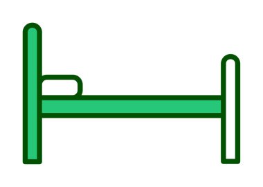 yatak ağı ikonu vektör illüstrasyonu