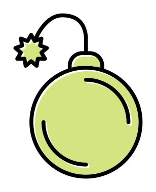 Bomba yassı ikon. vektör renk çizimi