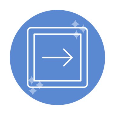 Sağ Ok simgesi, vektör illüstrasyonu basit tasarım