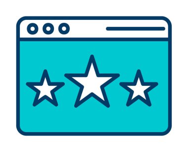 Web sayfası Geri bildirim simgesi, vektör illüstrasyonu