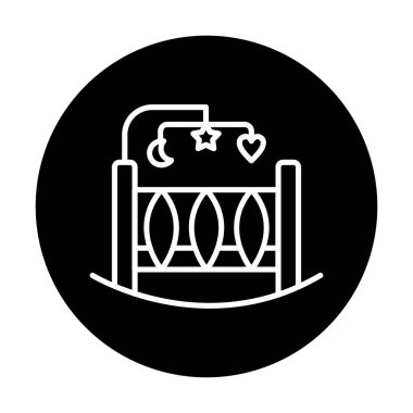 Bebek Beşiği simgesinin vektör illüstrasyonu