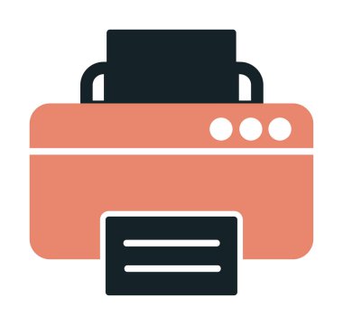yazıcı simgesi web basit illüstrasyon