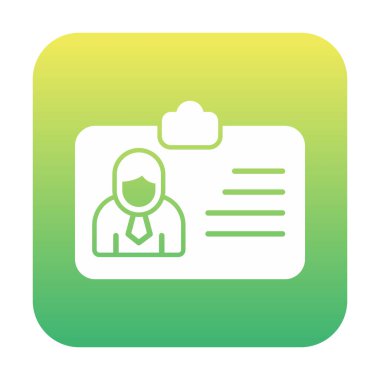 Ofis Giriş Kartı simgesinin vektör illüstrasyonu 