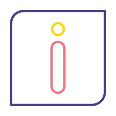 bilgi simgesi. bu daire beyaz bir arkaplanda izole edilmiş 